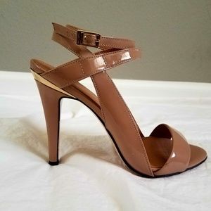 Nude Calvin Klein strappy heels